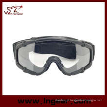 Óculos de segurança de Goggle tático Airsoft esporte estilo sem botão